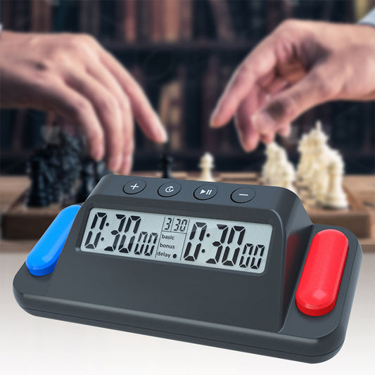 Multifunctional Digital Chess Clock, Professional Timer for Board Games with Basic Time, Plus Time, Second Reading System, Mute Function