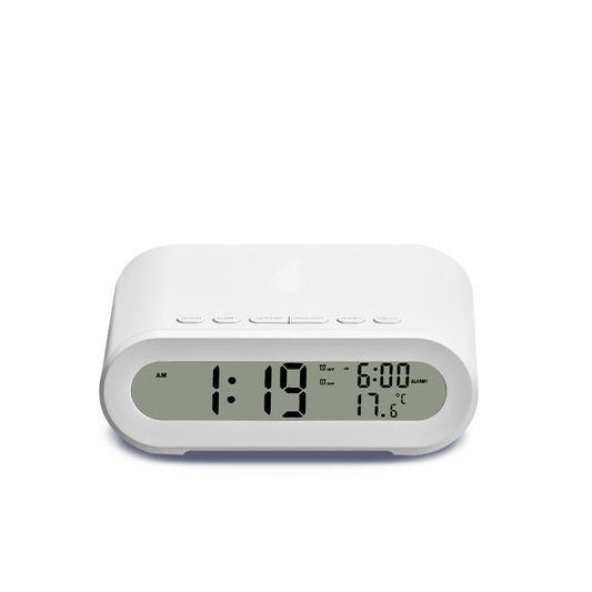 Digital Alarm Clock with FM Radio, USB Charging, Snooze & Night Light – Dual Alarm Sounds, 12/24H, Temperature & Date Display