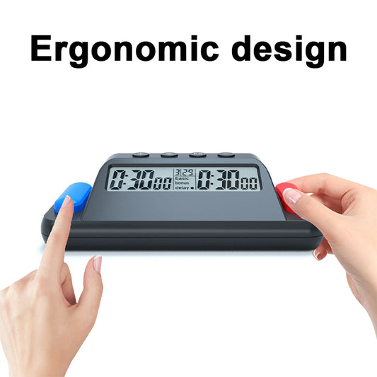 Multifunctional Digital Chess Clock, Professional Timer for Board Games with Basic Time, Plus Time, Second Reading System, Mute Function