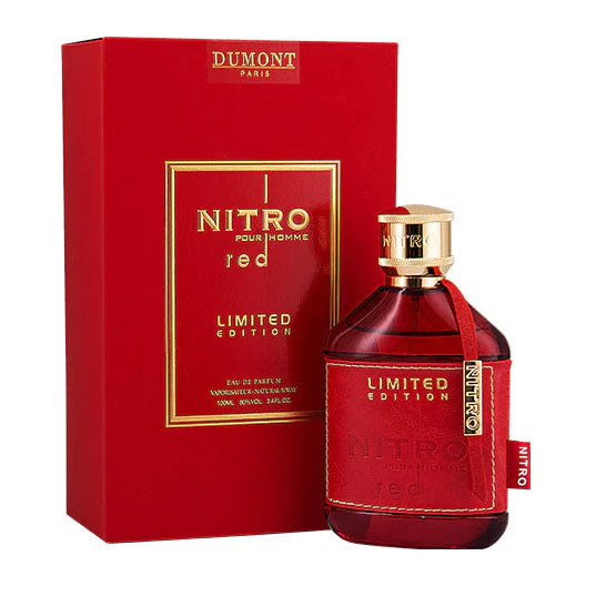 Dumont NITRO RED - 3.4oz - Eau De Parfum - Luxury Perfume for Men - Fruit, Woody, Floral & Masculine Fragrance - Long Lasting Cologne Mist & Body Spray - for Him