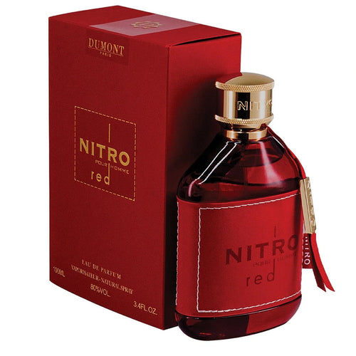 Dumont NITRO RED - 3.4oz - Eau De Parfum - Luxury Perfume for Men - Fruit, Woody, Floral & Masculine Fragrance - Long Lasting Cologne Mist & Body Spray - for Him