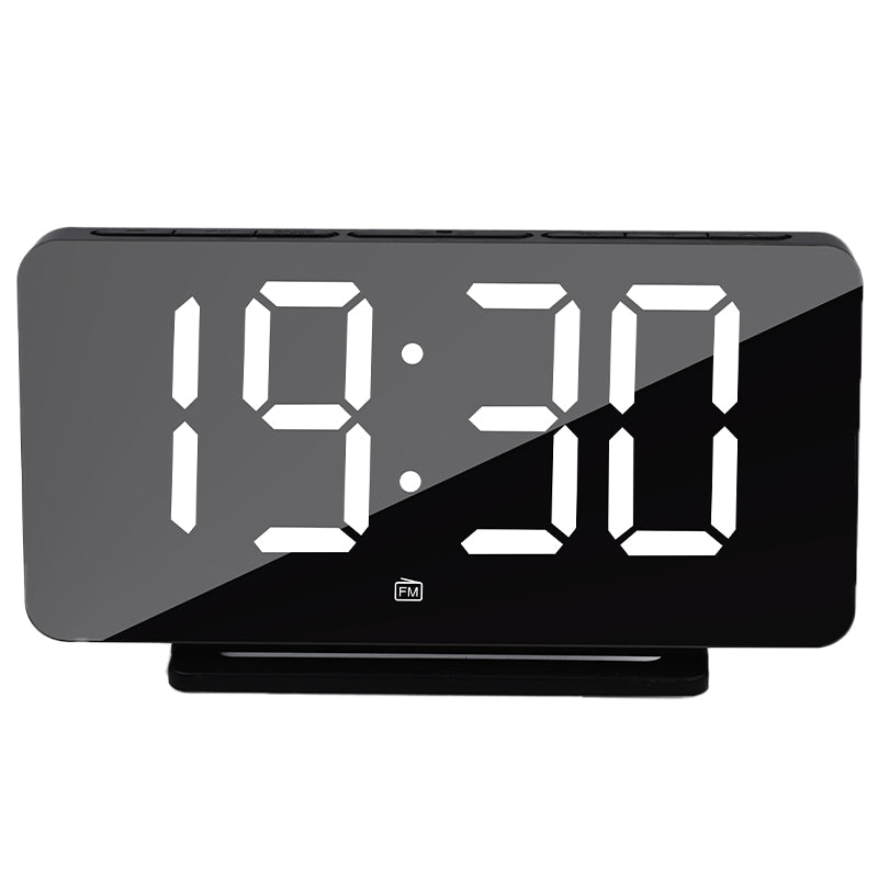 Digital Alarm Clock with Dual Alarms, Adjustable Brightness & Voice Control – 12/24H, USB-C Powered, Battery Backup