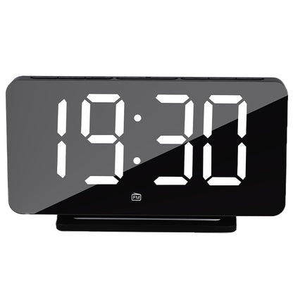 Digital Alarm Clock with Dual Alarms, Adjustable Brightness & Voice Control – 12/24H, USB-C Powered, Battery Backup