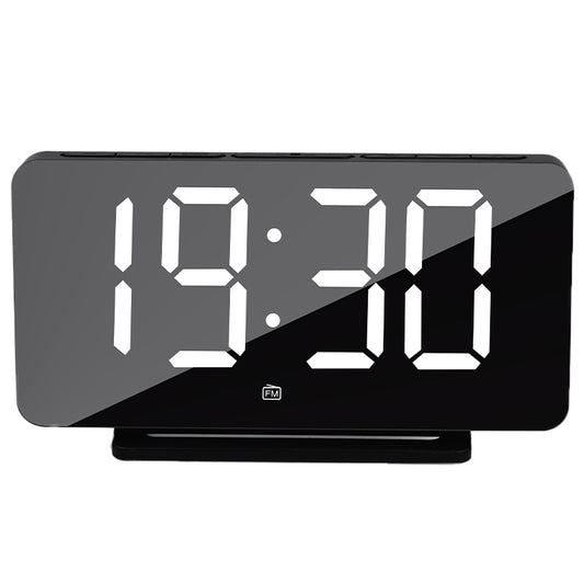 Digital Alarm Clock with Dual Alarms, Adjustable Brightness & Voice Control – 12/24H, USB-C Powered, Battery Backup