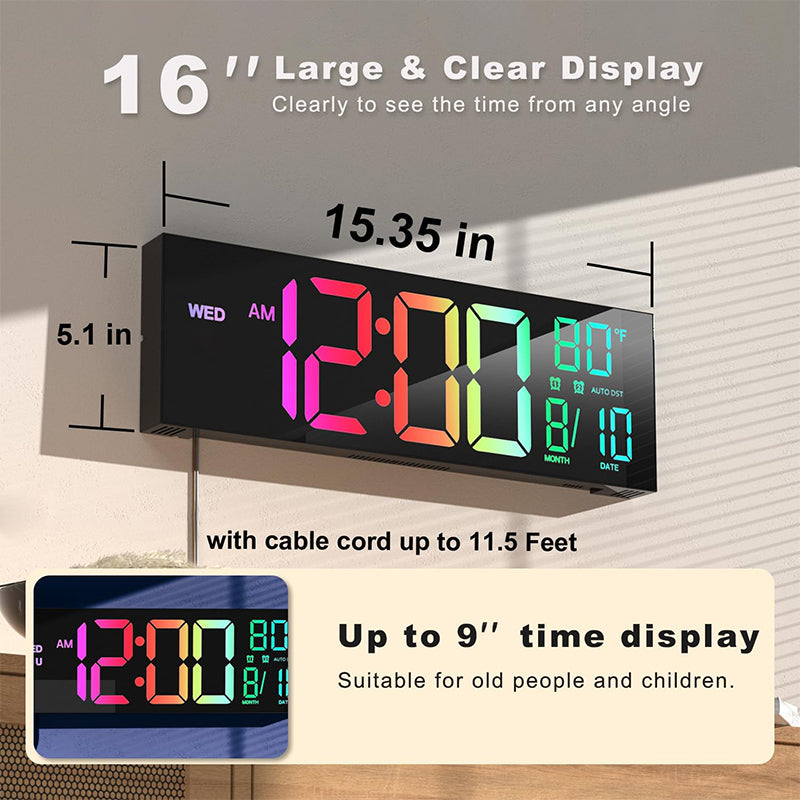 16.2-inch RGB Wall Clock