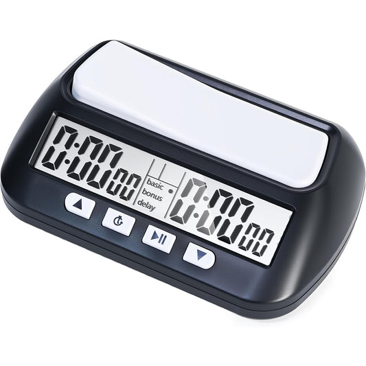 Multifunctional Chess Clock, Digital Timer for Chess, Go, Chinese Chess, Gobang – Second Reading, Plus Time, Mute Function, Lightweight