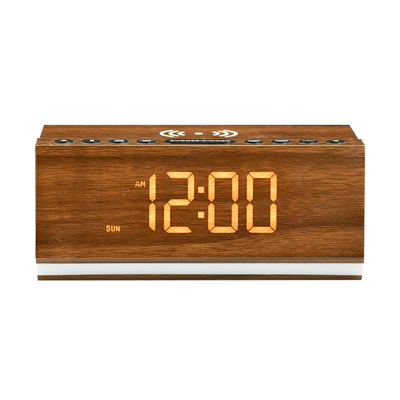 Digital Alarm Clock with Bluetooth, FM Radio, Wireless Charging & Night Light – Dual Alarms, USB Charging, Adjustable Brightness