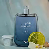Load image into Gallery viewer, RASASI Hawas Ice Eau De Parfum Spray for Men, 3.4 Ounce - Refreshing and Invigorating Aquatic Citrus Fragrance with Woody and Musk Undertones - Perfect for Everyday Wear, Long-Lasting Scent
